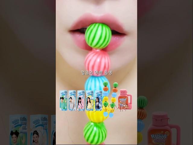 이 풍선껌 어때?? ASMR Bubble gum Eating Sound #shorts