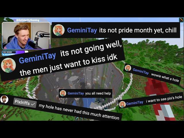 GeminiTay is So Tired of SOS Men Wanting to Kiss (In Pix's Hole?) || SOS SMP