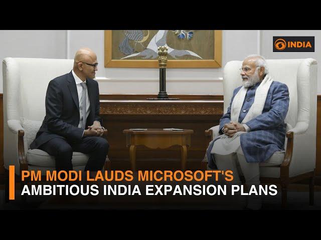 PM Modi lauds Microsoft's ambitious India expansion plans