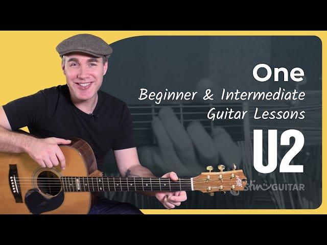 Easy Lesson! How to play One by U2 on guitar