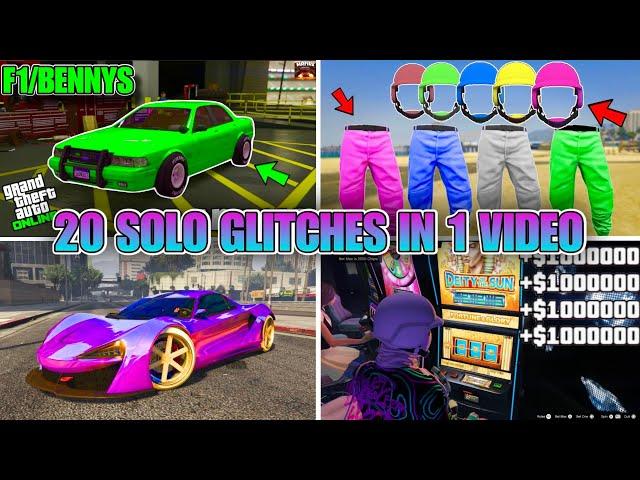 *SOLO* 20 GTA Glitches In 1 Video After 1.70!- The Best GTA 5 Glitches All In 1 Video