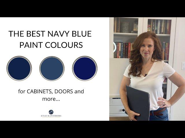 The Best Navy Blue Paint Colours: Painted Cabinets, Island, Front Doors and More