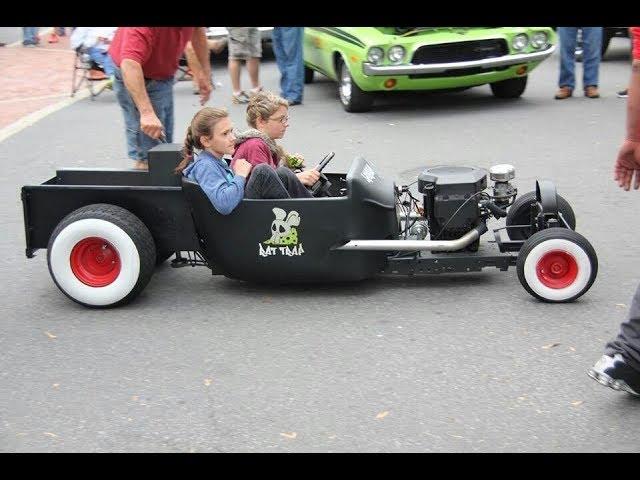 Mini Rat Rod Engine Cars Starting Up and Sound