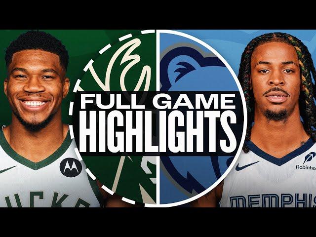 BUCKS at GRIZZLIES | FULL GAME HIGHLIGHTS | October 31, 2024