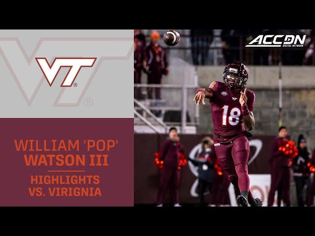 Virginia Tech's William "Pop" Watson III Looks Good In His 1st Start