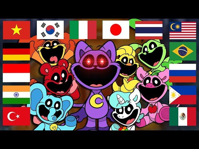 Poppy Playtime Chapter 3 Smiling Critters in different languages meme