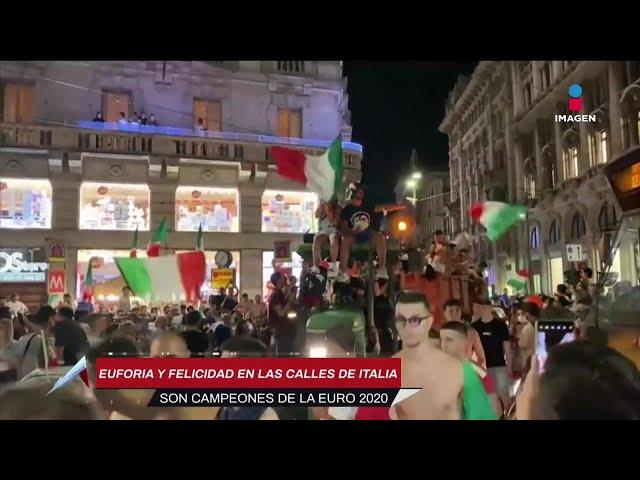 Italia campeón Eurocopa 2020. Futbolistas y aficionados celebran | Adrenalina