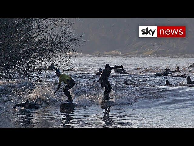 Incredible Severn Bore Wave