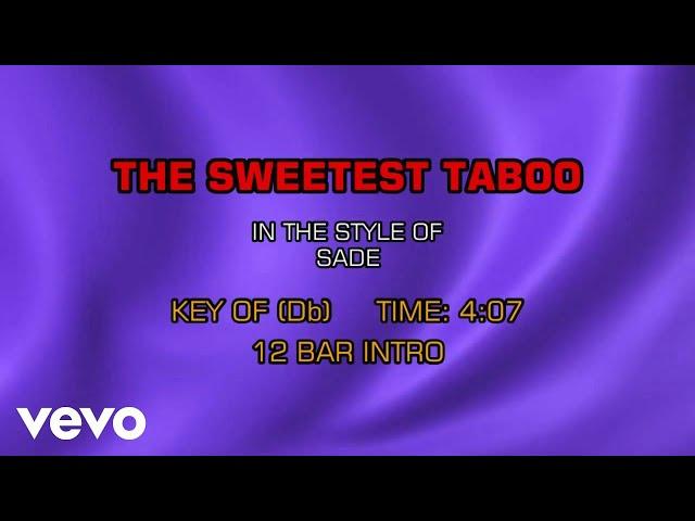 Sade - Sweetest Taboo (Karaoke)