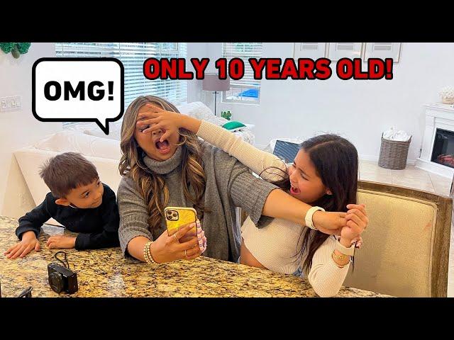 MOM REACTS TO 10 YEAR OLD AVA'S CAMERA ROLL ON HER IPHONE PRO MAX!