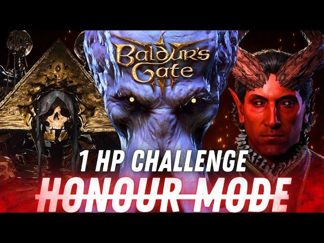 Baldur's Gate 3 1 HP CHALLENGE | HONOUR MODE DIFFICULTY | PART 1 ACT 1 | (PC 2024)