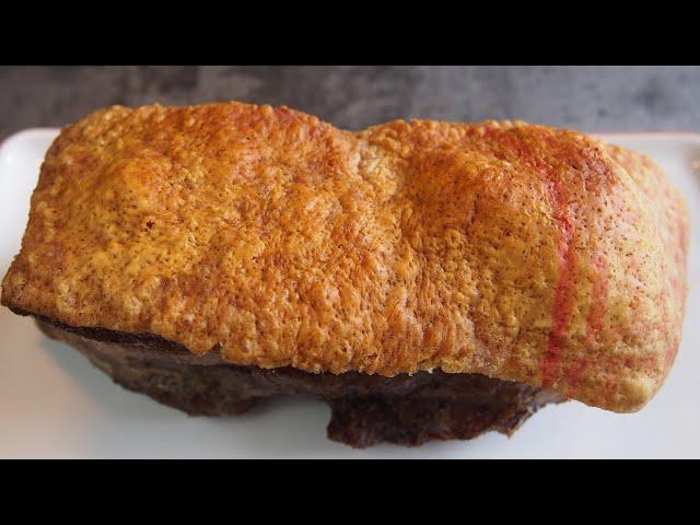 Simplified Recipe • Super Crispy Pork Belly 脆皮烧肉 Airfryer/ Oven • Chinese Roasted Pork • Crunchy!