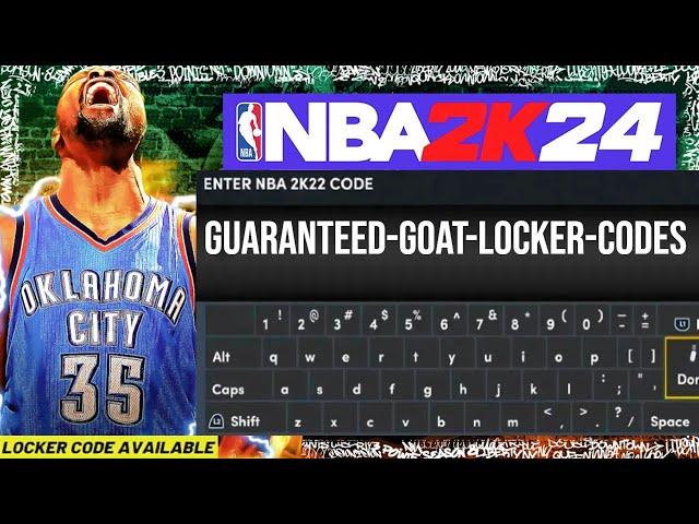 MULTIPLE GUARANTEED GOAT LOCKER CODES *ACTIVE* IN NBA 2K24 MYTEAM (NBA 2K24 LOCKER CODES)