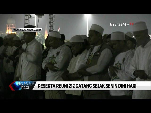 Peserta Reuni 212 Datang ke Monas Sejak Dini Hari