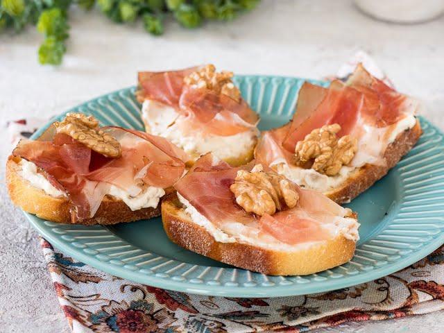 CROSTINI PHILADELPHIA E SPECK noci