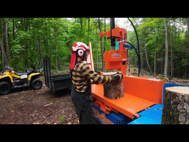 761 Go Ahead, Go Vertical! Eastonmade AXIS Wood Splitter. Fast Firewood. Scalpel vs Sword.   4K