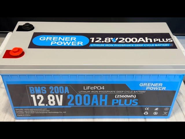 GrenerPower 12V 200Ah LiFePO4 Battery