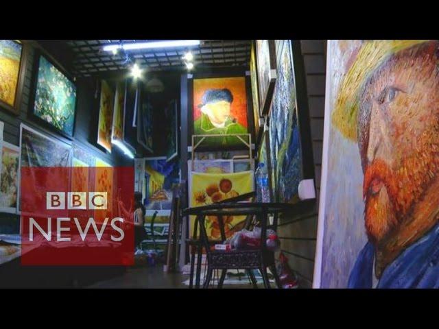 China's giant oil painting copy shop - BBC News