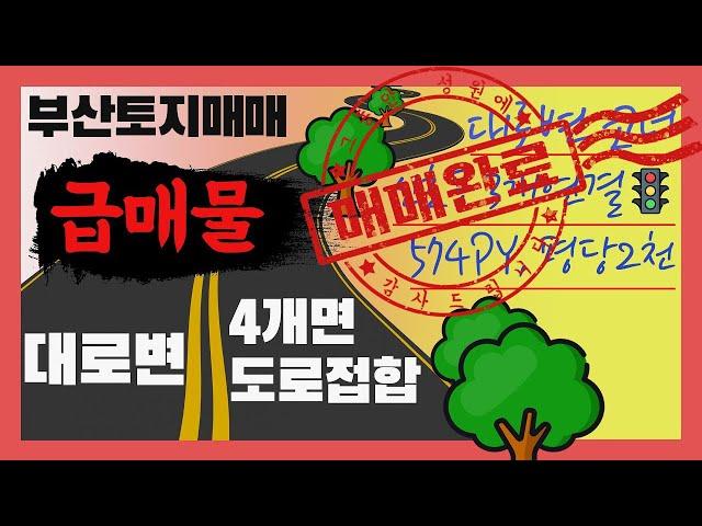 부산토지매매 땅매매 대로변토지 급매물토지 땅급매 코너자리