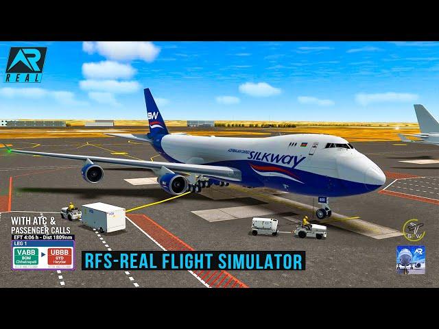 RFS - Real Flight Simulator- Mumbai to Baku||Full Flight||Boeing747||Silkway||FullHD||RealRoute