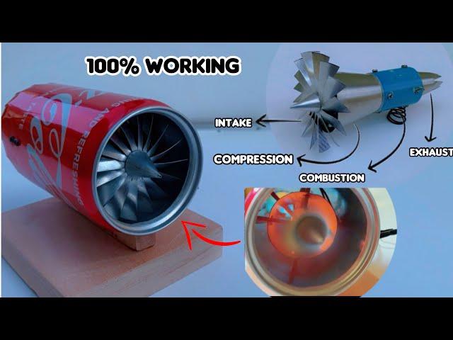 Making a Jet Engine using soda can | diy Jet engine |  fully functional Jet Engine