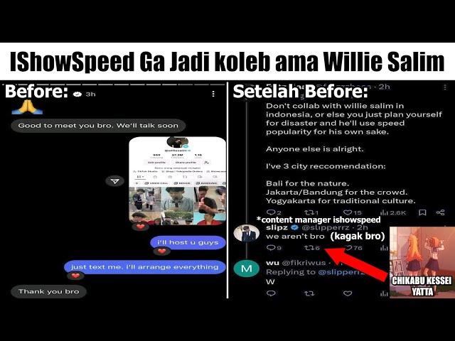 IShowSpeed Ga Jadi Koleb Bareng Willie Salim