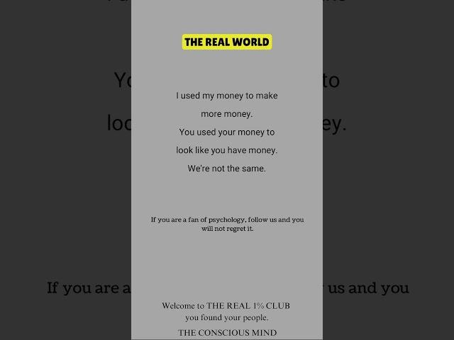 THE REAL WORLD #psychology #motivation #entertainment #trending #shorts #tiktok #viralvideo