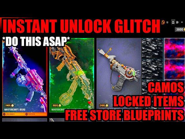 *NEW* INSTANT UNLOCK GLITCH BO6! FREE BLUEPRINTS/CAMOS/LOCKED GUNS! BO6 GLITCHES! BO6 ZOMBIES GLITCH