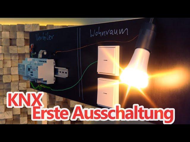 KNX Smart Home! Mit der ETS die erste Ausschaltung programmieren (Demowand)