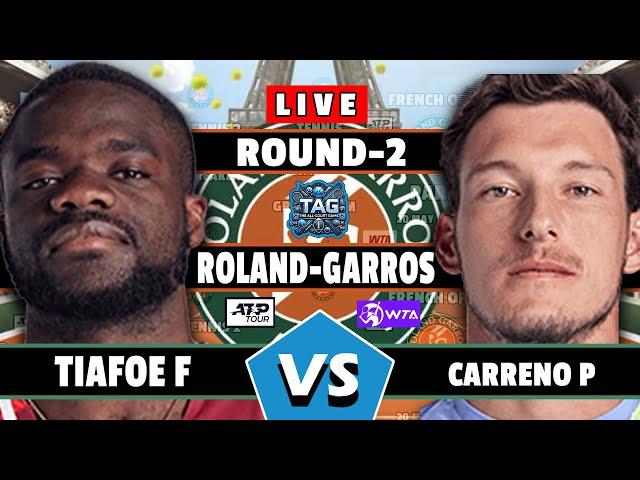 LIVE: Tiafoe F vs Carreño B P • French Open 2025 #round2 #Tiafoe #CarrenoBusta #tennis #atp #wta