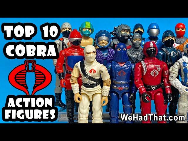 Top 10 vintage Cobra action figures from the G.I. Joe A Real American Hero line by Hasbro