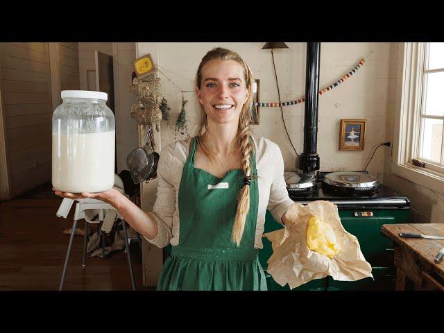 Making Butter at Home from Fresh Cream