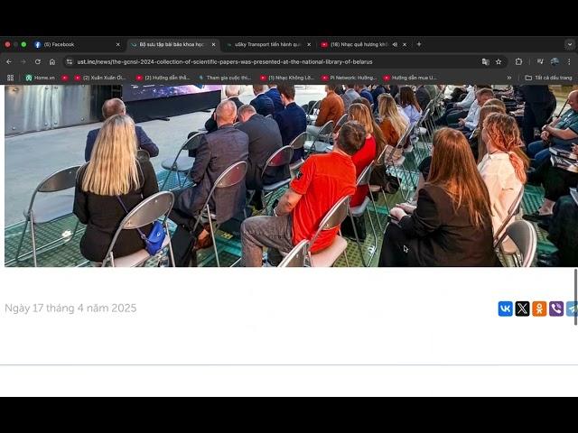 Bộ sưu tập bài báo khoa học GCNSI 2024 đã được trình bày tại Thư viện quốc gia Belarus