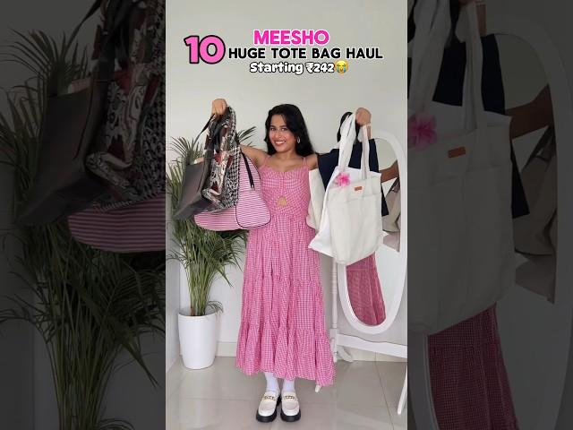 10 Meesho Tote bags Haul Starting ₹242‼️ #totebag #meeshofinds #meeshohaul #meeshobags #shorts