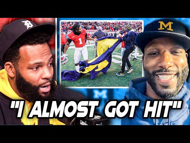 Former UofM WR Jason Avant Steals Flag Back From Ohio State Player!