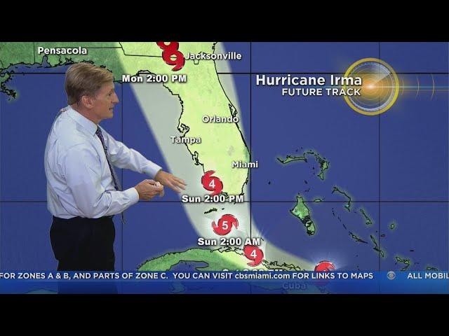 Tracking Hurricane Irma 9-8-17 8pm Advisory