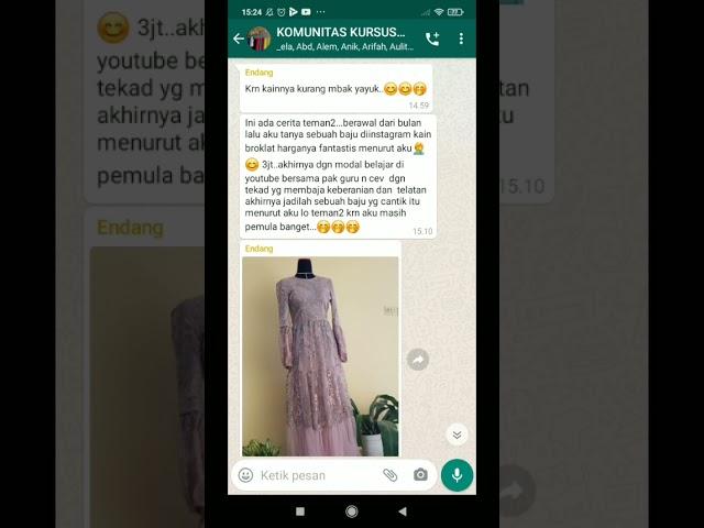 PERKEMBANGAN PESERTA KURSUS ONLINE POLA FASHION (NCEV FASHION)