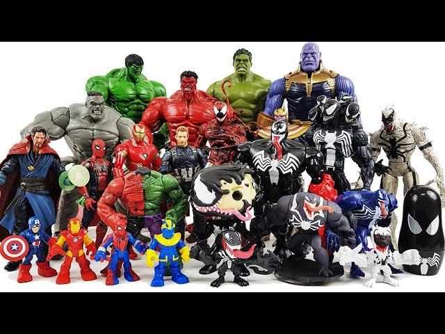 Venom is attcking Mini Avengers, Go~! Spider-Man, Iron Man, Hulk, Thor, Captain America