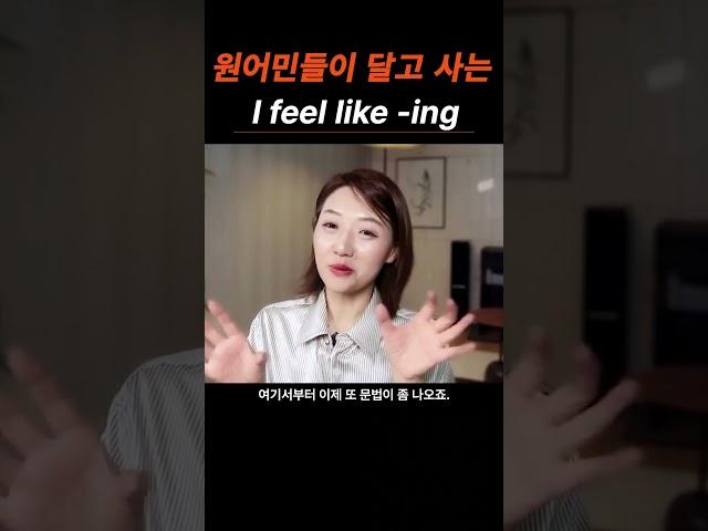 원어민들이 진짜 매일 쓰는 "I feel like"
