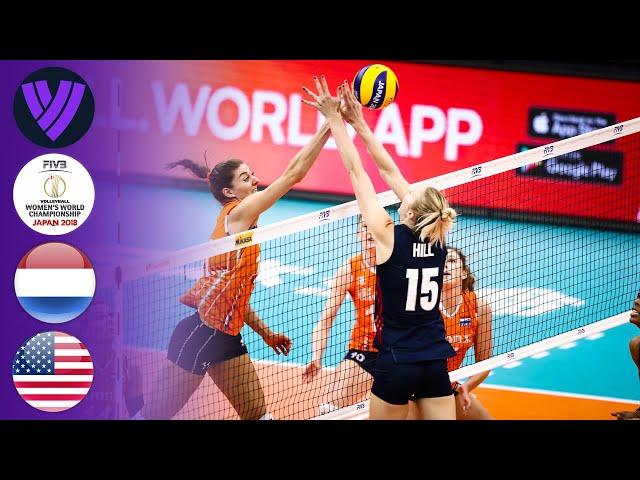 Netherlands  USA - Full Match | Women’s World Champs 2018