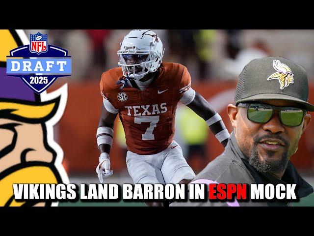 Vikings Draft Texas CB Jahdae Barron in ESPN Jordan Reid's Latest 2025 NFL Mock Draft