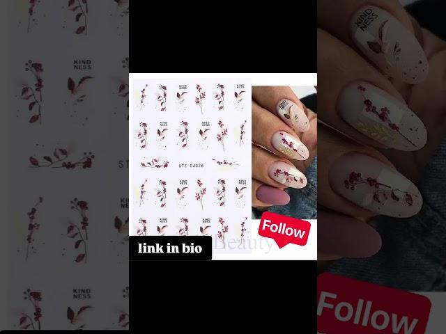 Upgrade your nails with these stunning nail stickers#NailArtDesign#NailStickers#DIYNails#FallNailArt