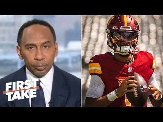 FIRST TAKE | "Jayden Daniels is top-3 QBs in NFC right now" - Stephen A. Smith high on Commanders QB