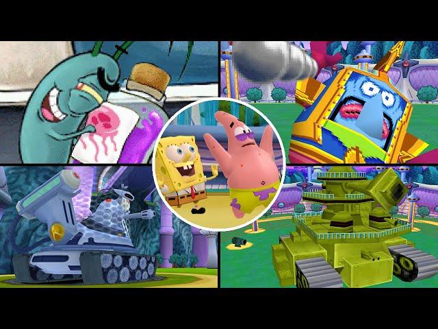 SpongeBob's Atlantis SquarePantis - All Bosses Comparison (GBA vs. DS vs. PS2 vs. Wii) [4K]