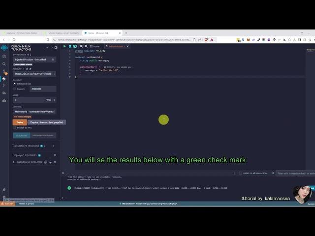 Deploying a simple "Hello World" smart contract on the ZenChain Network using Remix IDE