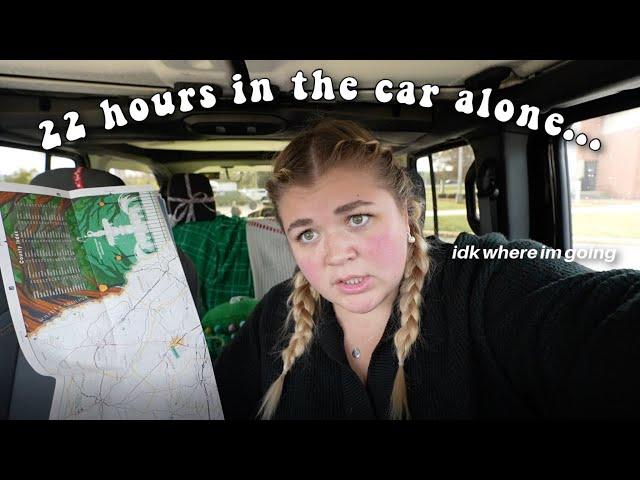 i took a 22 hour roadtrip ALONE *sleighing the road* vlogmas day 20