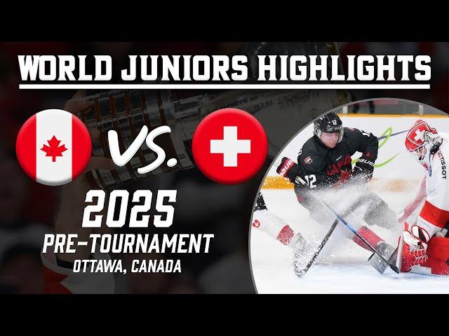 Canada vs. Switzerland | 2025 WJC Pre-Tournament | Full Highlights