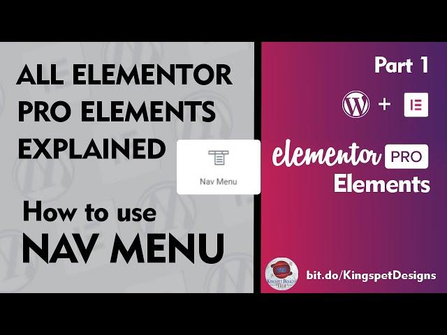 How to Use the Navigation Menu Tutorial | Elementor Pro Elements