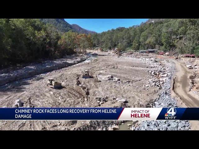 Chimney Rock, North Carolina, three weeks after Helene