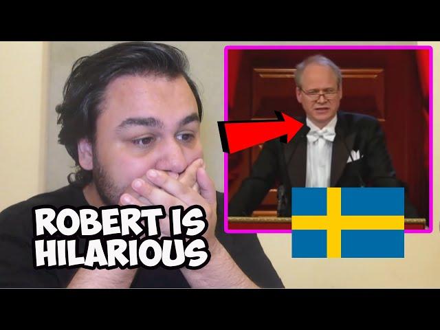 British Reaction To Robert Gustafsson defends himself - Roast på Berns (Swedish Comedy)